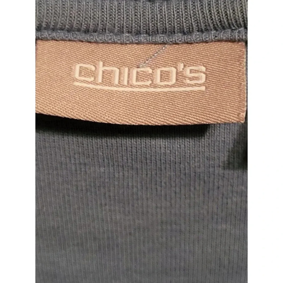 Chico's Blue Shell with Mesh Cardigan Chico's Women's Size 0. - Picture 5 of 6